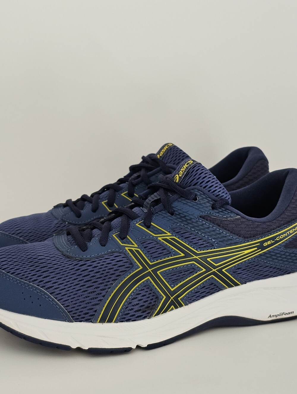 Asics Gel Contend 6 Grand Shark Vibrant Yellow Running Shoes Men's 9 1011A667